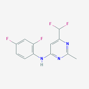 molecular formula C12H9F4N3 B6457455 6-(difluoromethyl)-N-(2,4-difluorophenyl)-2-methylpyrimidin-4-amine CAS No. 2549044-18-8