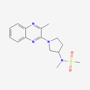 molecular formula C15H20N4O2S B6457462 N-methyl-N-[1-(3-methylquinoxalin-2-yl)pyrrolidin-3-yl]methanesulfonamide CAS No. 2548979-57-1
