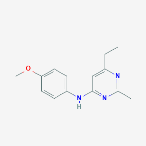 molecular formula C14H17N3O B6457468 6-ethyl-N-(4-methoxyphenyl)-2-methylpyrimidin-4-amine CAS No. 2549044-27-9