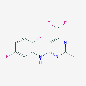 molecular formula C12H9F4N3 B6457472 6-(difluoromethyl)-N-(2,5-difluorophenyl)-2-methylpyrimidin-4-amine CAS No. 2549024-10-2