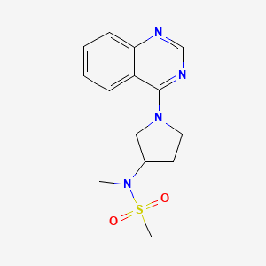 molecular formula C14H18N4O2S B6457487 N-methyl-N-[1-(quinazolin-4-yl)pyrrolidin-3-yl]methanesulfonamide CAS No. 2548979-86-6