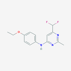 molecular formula C14H15F2N3O B6457532 6-(difluoromethyl)-N-(4-ethoxyphenyl)-2-methylpyrimidin-4-amine CAS No. 2549044-84-8