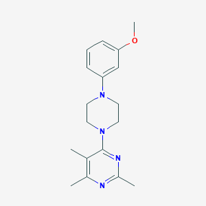 molecular formula C18H24N4O B6457540 4-[4-(3-methoxyphenyl)piperazin-1-yl]-2,5,6-trimethylpyrimidine CAS No. 2549021-88-5