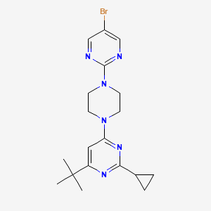 molecular formula C19H25BrN6 B6457577 4-[4-(5-bromopyrimidin-2-yl)piperazin-1-yl]-6-tert-butyl-2-cyclopropylpyrimidine CAS No. 2549038-44-8