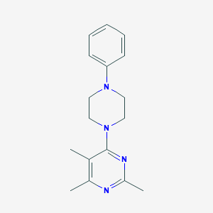 molecular formula C17H22N4 B6457579 2,4,5-trimethyl-6-(4-phenylpiperazin-1-yl)pyrimidine CAS No. 2549030-78-4