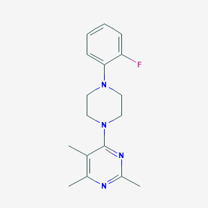 molecular formula C17H21FN4 B6457606 4-[4-(2-fluorophenyl)piperazin-1-yl]-2,5,6-trimethylpyrimidine CAS No. 2549021-85-2