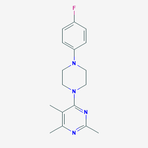 molecular formula C17H21FN4 B6457612 4-[4-(4-fluorophenyl)piperazin-1-yl]-2,5,6-trimethylpyrimidine CAS No. 2549042-55-7