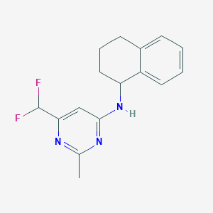 molecular formula C16H17F2N3 B6457637 6-(difluoromethyl)-2-methyl-N-(1,2,3,4-tetrahydronaphthalen-1-yl)pyrimidin-4-amine CAS No. 2549006-89-3