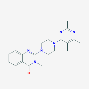 molecular formula C20H24N6O B6457680 3-methyl-2-[4-(2,5,6-trimethylpyrimidin-4-yl)piperazin-1-yl]-3,4-dihydroquinazolin-4-one CAS No. 2549049-75-2