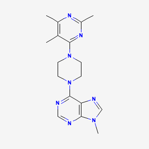 molecular formula C17H22N8 B6457738 9-methyl-6-[4-(2,5,6-trimethylpyrimidin-4-yl)piperazin-1-yl]-9H-purine CAS No. 2548994-19-8