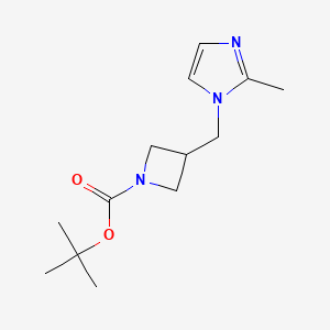 molecular formula C13H21N3O2 B6457747 tert-butyl 3-[(2-methyl-1H-imidazol-1-yl)methyl]azetidine-1-carboxylate CAS No. 2549001-37-6