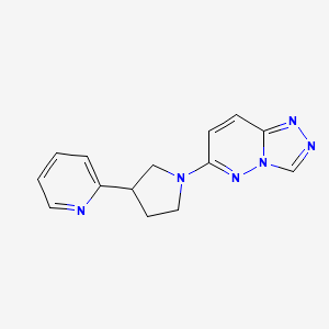 molecular formula C14H14N6 B6457781 2-(1-{[1,2,4]triazolo[4,3-b]pyridazin-6-yl}pyrrolidin-3-yl)pyridine CAS No. 2399403-70-2