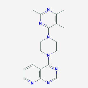 molecular formula C18H21N7 B6457808 2,4,5-trimethyl-6-(4-{pyrido[2,3-d]pyrimidin-4-yl}piperazin-1-yl)pyrimidine CAS No. 2549053-45-2