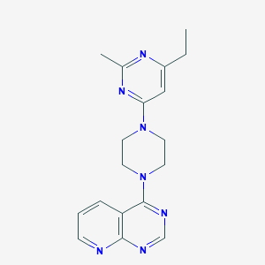molecular formula C18H21N7 B6457824 4-ethyl-2-methyl-6-(4-{pyrido[2,3-d]pyrimidin-4-yl}piperazin-1-yl)pyrimidine CAS No. 2549044-70-2