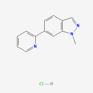 molecular formula C13H12ClN3 B6457831 1-methyl-6-(pyridin-2-yl)-1H-indazole hydrochloride CAS No. 2549009-95-0