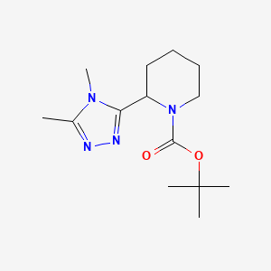 molecular formula C14H24N4O2 B6457838 tert-butyl 2-(4,5-dimethyl-4H-1,2,4-triazol-3-yl)piperidine-1-carboxylate CAS No. 2548976-38-9