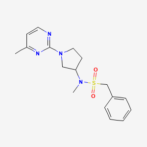 molecular formula C17H22N4O2S B6457859 N-methyl-N-[1-(4-methylpyrimidin-2-yl)pyrrolidin-3-yl]-1-phenylmethanesulfonamide CAS No. 2549003-21-4