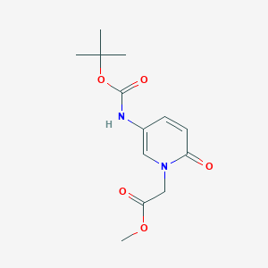 molecular formula C13H18N2O5 B6457864 methyl 2-(5-{[(tert-butoxy)carbonyl]amino}-2-oxo-1,2-dihydropyridin-1-yl)acetate CAS No. 2549038-80-2