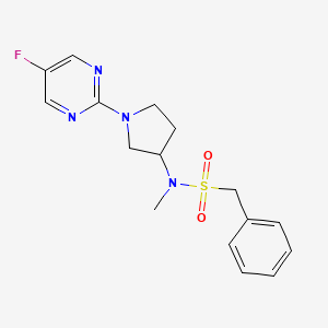 molecular formula C16H19FN4O2S B6457877 N-[1-(5-fluoropyrimidin-2-yl)pyrrolidin-3-yl]-N-methyl-1-phenylmethanesulfonamide CAS No. 2548984-71-8