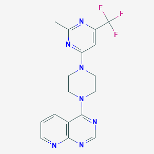molecular formula C17H16F3N7 B6457879 2-methyl-4-(4-{pyrido[2,3-d]pyrimidin-4-yl}piperazin-1-yl)-6-(trifluoromethyl)pyrimidine CAS No. 2549042-13-7