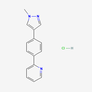 molecular formula C15H14ClN3 B6457886 2-[4-(1-methyl-1H-pyrazol-4-yl)phenyl]pyridine hydrochloride CAS No. 2549002-76-6