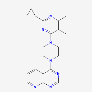 molecular formula C20H23N7 B6457948 2-cyclopropyl-4,5-dimethyl-6-(4-{pyrido[2,3-d]pyrimidin-4-yl}piperazin-1-yl)pyrimidine CAS No. 2548995-21-5