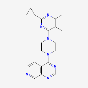 molecular formula C20H23N7 B6457949 2-cyclopropyl-4,5-dimethyl-6-(4-{pyrido[3,4-d]pyrimidin-4-yl}piperazin-1-yl)pyrimidine CAS No. 2549038-14-2