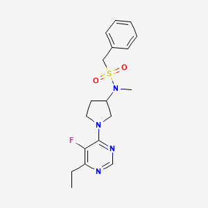 molecular formula C18H23FN4O2S B6457962 N-[1-(6-ethyl-5-fluoropyrimidin-4-yl)pyrrolidin-3-yl]-N-methyl-1-phenylmethanesulfonamide CAS No. 2548996-06-9