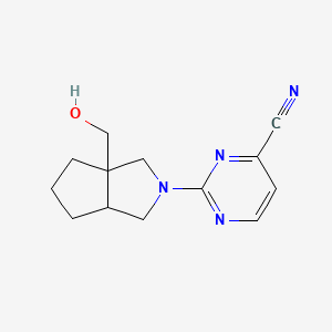 molecular formula C13H16N4O B6457968 2-[3a-(hydroxymethyl)-octahydrocyclopenta[c]pyrrol-2-yl]pyrimidine-4-carbonitrile CAS No. 2549008-43-5