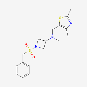 molecular formula C17H23N3O2S2 B6457979 N-[(2,4-dimethyl-1,3-thiazol-5-yl)methyl]-N-methyl-1-phenylmethanesulfonylazetidin-3-amine CAS No. 2549004-15-9