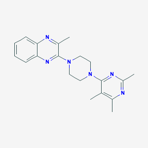 molecular formula C20H24N6 B6458005 2-methyl-3-[4-(2,5,6-trimethylpyrimidin-4-yl)piperazin-1-yl]quinoxaline CAS No. 2549039-99-6