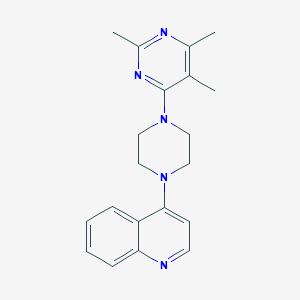 molecular formula C20H23N5 B6458007 4-[4-(2,5,6-trimethylpyrimidin-4-yl)piperazin-1-yl]quinoline CAS No. 2549018-68-8