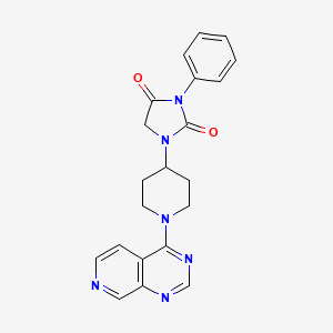 molecular formula C21H20N6O2 B6458087 3-phenyl-1-(1-{pyrido[3,4-d]pyrimidin-4-yl}piperidin-4-yl)imidazolidine-2,4-dione CAS No. 2549017-87-8
