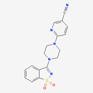 molecular formula C17H15N5O2S B6458134 6-[4-(1,1-dioxo-1lambda6,2-benzothiazol-3-yl)piperazin-1-yl]pyridine-3-carbonitrile CAS No. 2549028-25-1