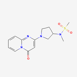 molecular formula C14H18N4O3S B6458135 N-methyl-N-(1-{4-oxo-4H-pyrido[1,2-a]pyrimidin-2-yl}pyrrolidin-3-yl)methanesulfonamide CAS No. 2548976-97-0