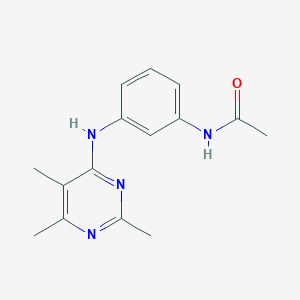 molecular formula C15H18N4O B6458178 N-{3-[(2,5,6-trimethylpyrimidin-4-yl)amino]phenyl}acetamide CAS No. 2548977-11-1