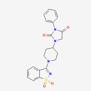 molecular formula C21H20N4O4S B6458192 3-[4-(2,4-dioxo-3-phenylimidazolidin-1-yl)piperidin-1-yl]-1lambda6,2-benzothiazole-1,1-dione CAS No. 2549041-26-9