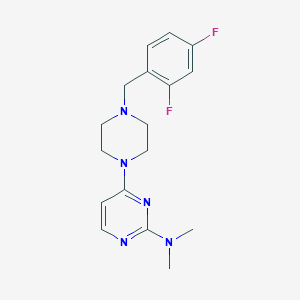 molecular formula C17H21F2N5 B6458241 4-{4-[(2,4-difluorophenyl)methyl]piperazin-1-yl}-N,N-dimethylpyrimidin-2-amine CAS No. 2549016-12-6