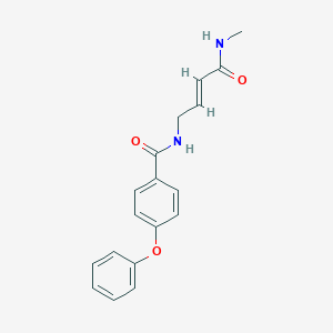 molecular formula C18H18N2O3 B6458287 (2E)-N-methyl-4-[(4-phenoxyphenyl)formamido]but-2-enamide CAS No. 2549133-39-1