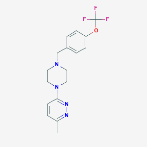 molecular formula C17H19F3N4O B6458295 3-methyl-6-(4-{[4-(trifluoromethoxy)phenyl]methyl}piperazin-1-yl)pyridazine CAS No. 2549027-69-0