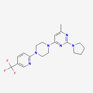4-methyl-2-(pyrrolidin-1-yl)-6-{4-[5-(trifluoromethyl)pyridin-2-yl]piperazin-1-yl}pyrimidine