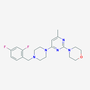 molecular formula C20H25F2N5O B6458365 4-(4-{4-[(2,4-difluorophenyl)methyl]piperazin-1-yl}-6-methylpyrimidin-2-yl)morpholine CAS No. 2549031-49-2