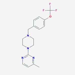 molecular formula C17H19F3N4O B6458385 4-methyl-2-(4-{[4-(trifluoromethoxy)phenyl]methyl}piperazin-1-yl)pyrimidine CAS No. 2548978-87-4