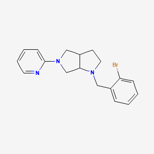 molecular formula C18H20BrN3 B6458393 2-{1-[(2-bromophenyl)methyl]-octahydropyrrolo[2,3-c]pyrrol-5-yl}pyridine CAS No. 2548979-06-0