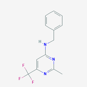 molecular formula C13H12F3N3 B6458418 N-benzyl-2-methyl-6-(trifluoromethyl)pyrimidin-4-amine CAS No. 241162-45-8