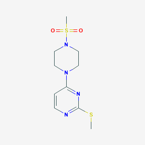 molecular formula C10H16N4O2S2 B6458459 4-(4-methanesulfonylpiperazin-1-yl)-2-(methylsulfanyl)pyrimidine CAS No. 2548975-24-0