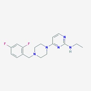molecular formula C17H21F2N5 B6458473 4-{4-[(2,4-difluorophenyl)methyl]piperazin-1-yl}-N-ethylpyrimidin-2-amine CAS No. 2549037-54-7