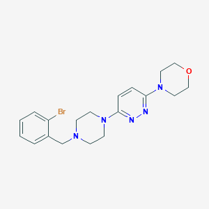 molecular formula C19H24BrN5O B6458480 4-(6-{4-[(2-bromophenyl)methyl]piperazin-1-yl}pyridazin-3-yl)morpholine CAS No. 2549019-27-2