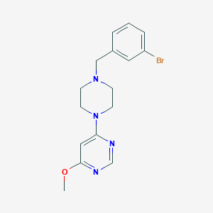 molecular formula C16H19BrN4O B6458504 4-{4-[(3-bromophenyl)methyl]piperazin-1-yl}-6-methoxypyrimidine CAS No. 2549064-30-2
