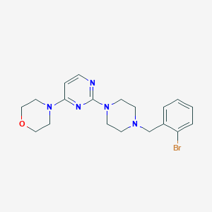 molecular formula C19H24BrN5O B6458522 4-(2-{4-[(2-bromophenyl)methyl]piperazin-1-yl}pyrimidin-4-yl)morpholine CAS No. 2548999-23-9